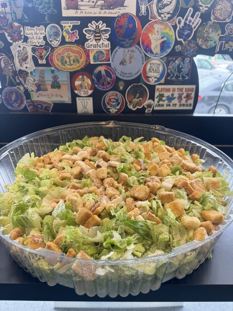 Caesar salad catering tray